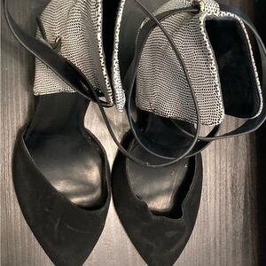 Charlotte Russe Black Heels with Ankle Strap